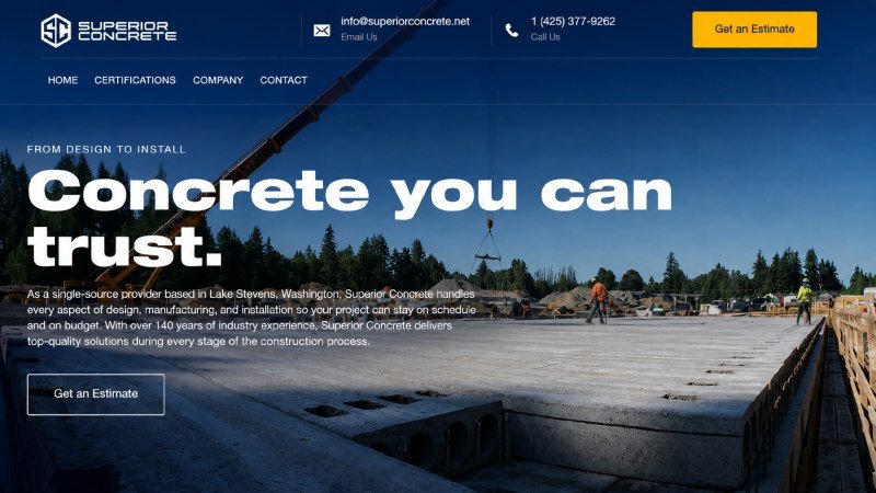 Superior Concrete - Best for Large-Scale Structural Concrete Projects